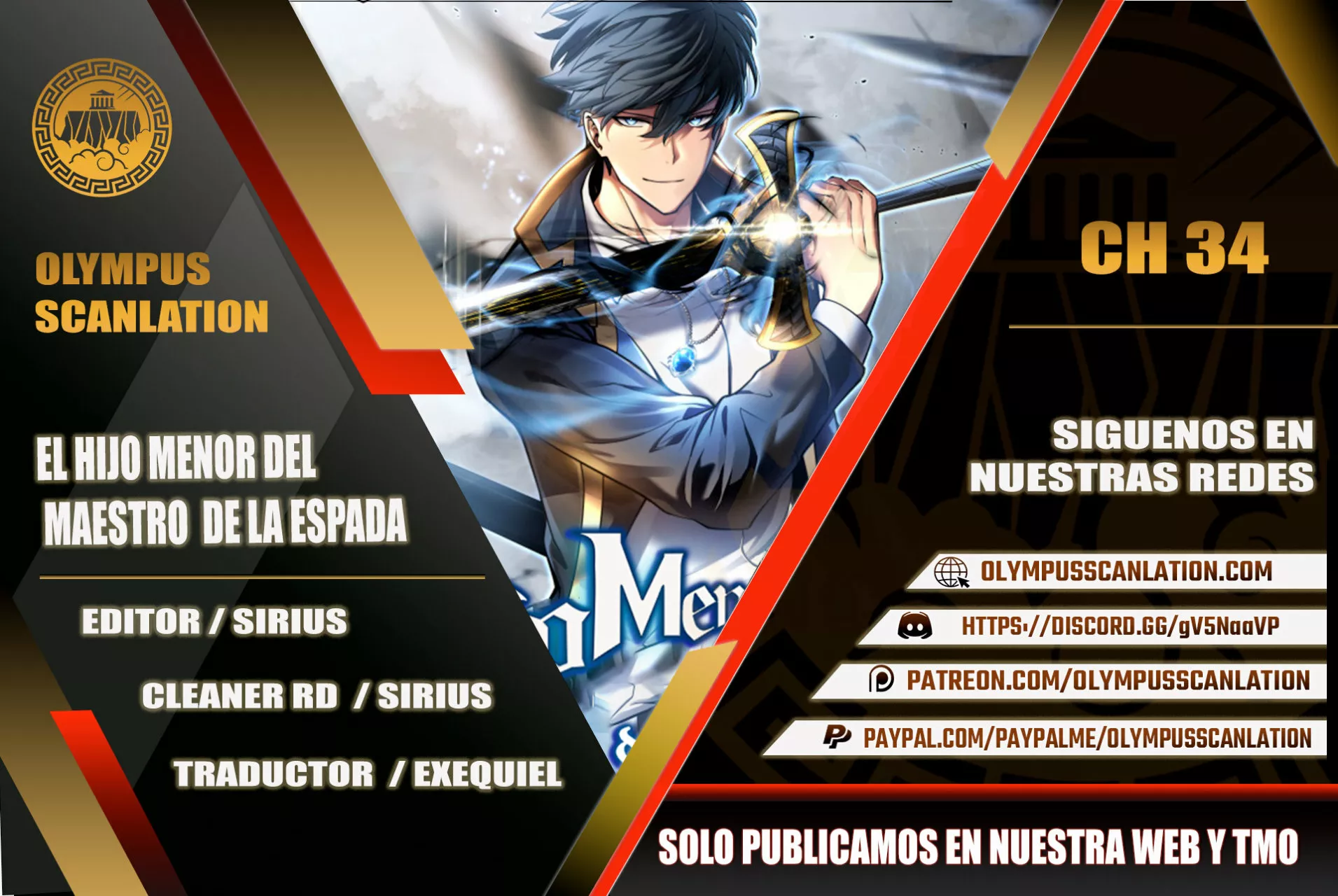 El hijo menor del maestro de la espada Capítulo 34 - Página 1